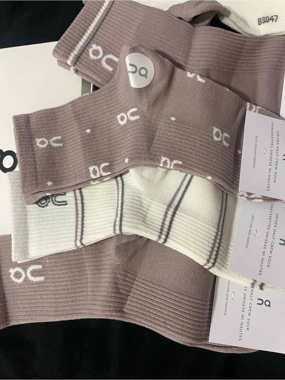 Set Performance Crew Socks - White & Mauve